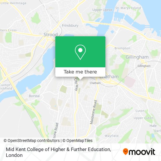 Mid Kent College of Higher & Further Education map