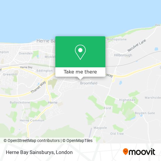 Herne Bay Sainsburys map