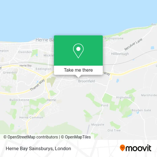 Herne Bay Sainsburys map