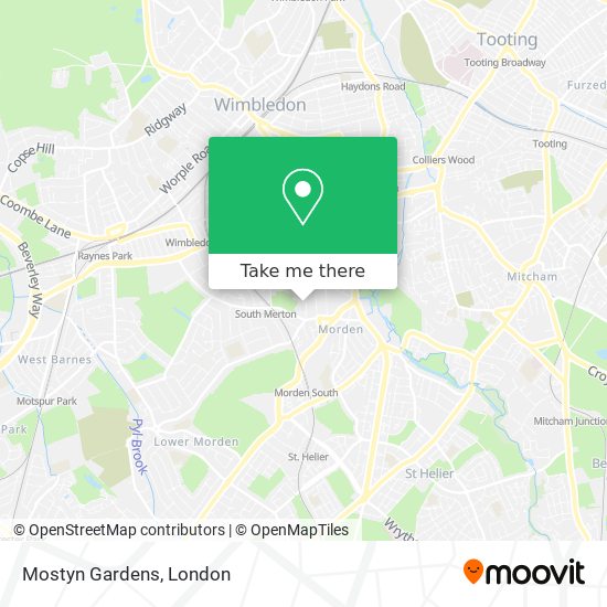 Mostyn Gardens map
