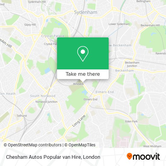 Chesham Autos Popular van Hire map