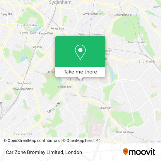 Car Zone Bromley Limited map