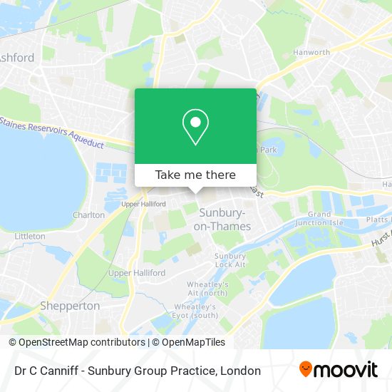 Dr C Canniff - Sunbury Group Practice map