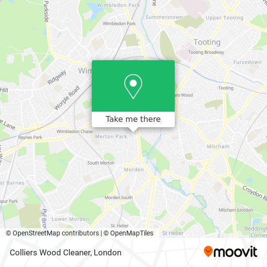 Colliers Wood Cleaner map