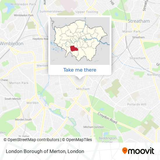 London Borough of Merton map