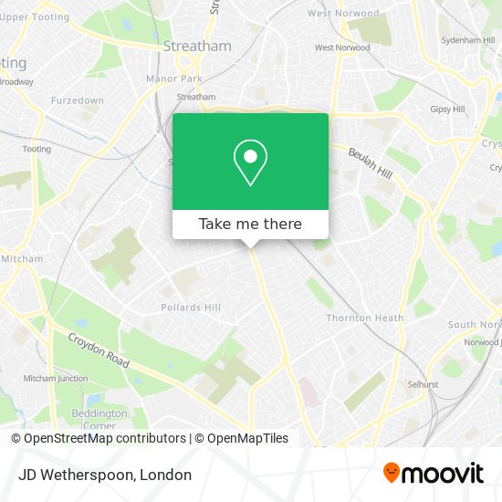 JD Wetherspoon map