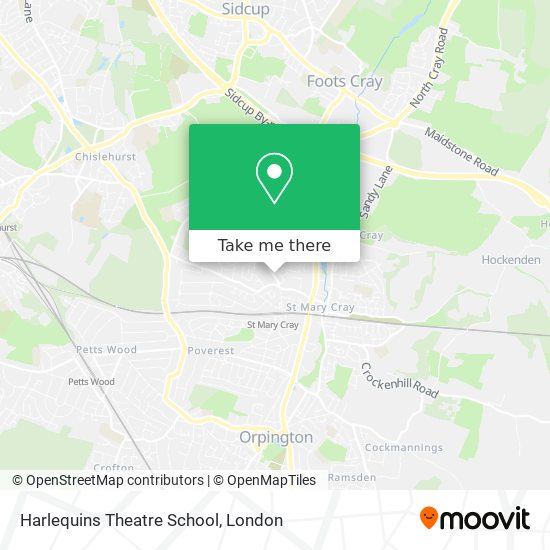 Harlequins Theatre School map