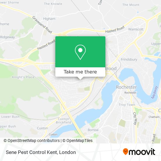 Sene Pest Control Kent map