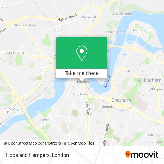 Hops and Hampers map