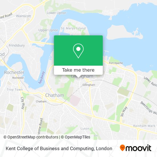 Kent College of Business and Computing map