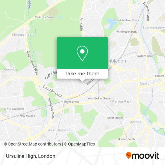Ursuline High map