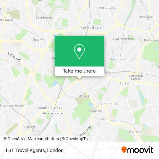 LST Travel Agents map