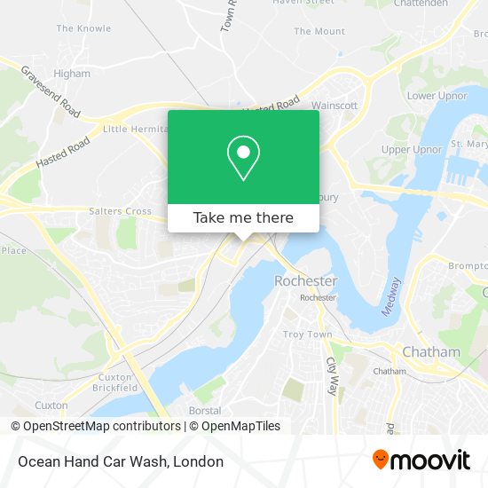 Ocean Hand Car Wash map