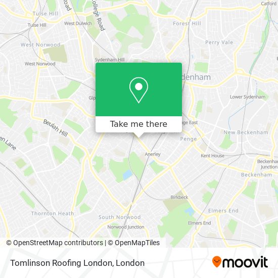 Tomlinson Roofing London map