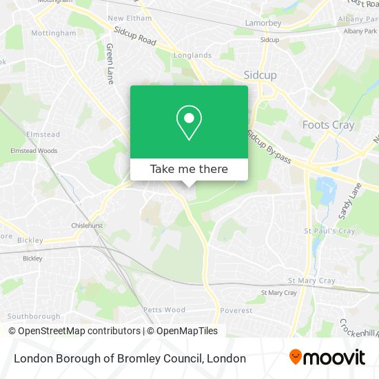 London Borough of Bromley Council map