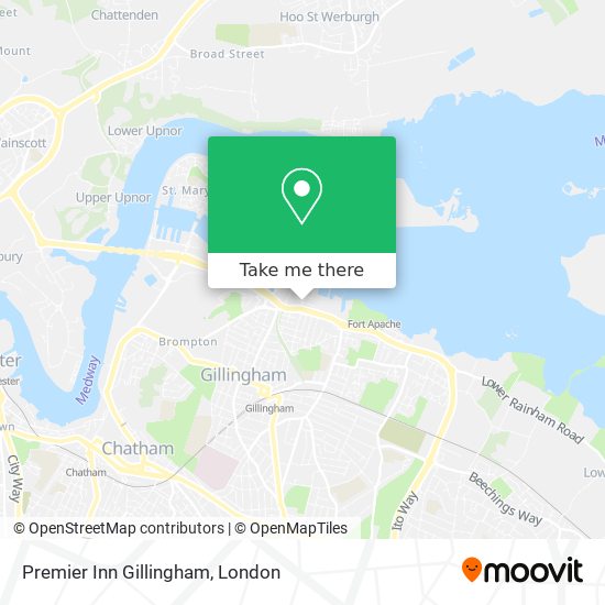 Premier Inn Gillingham map