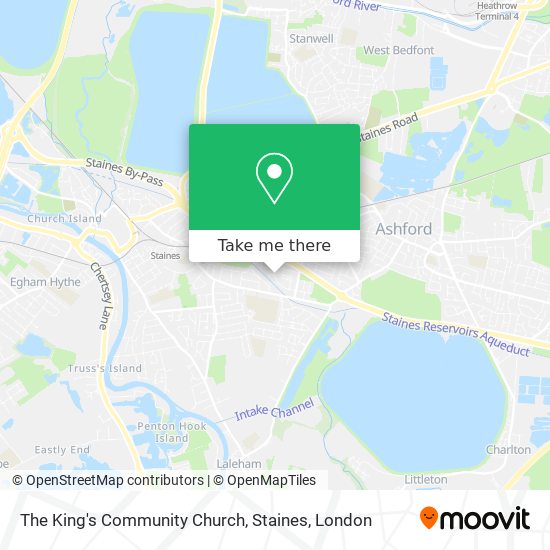 The King's Community Church, Staines map