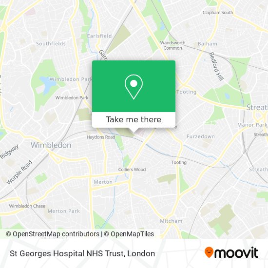 St Georges Hospital NHS Trust map