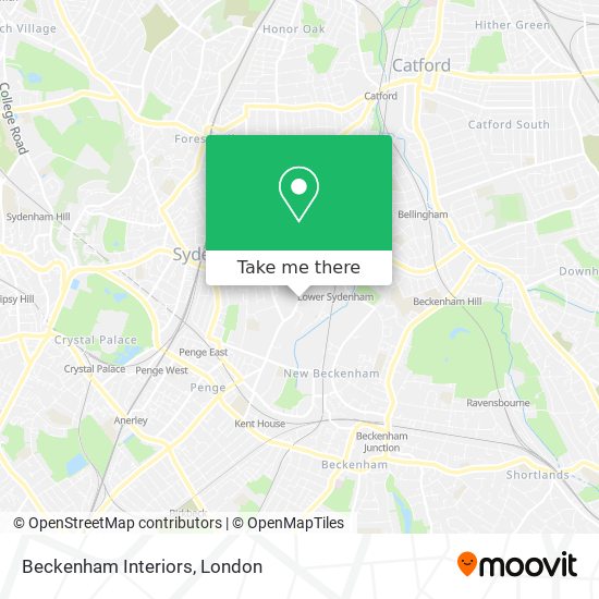 Beckenham Interiors map