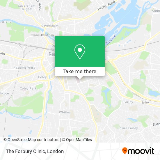 The Forbury Clinic map