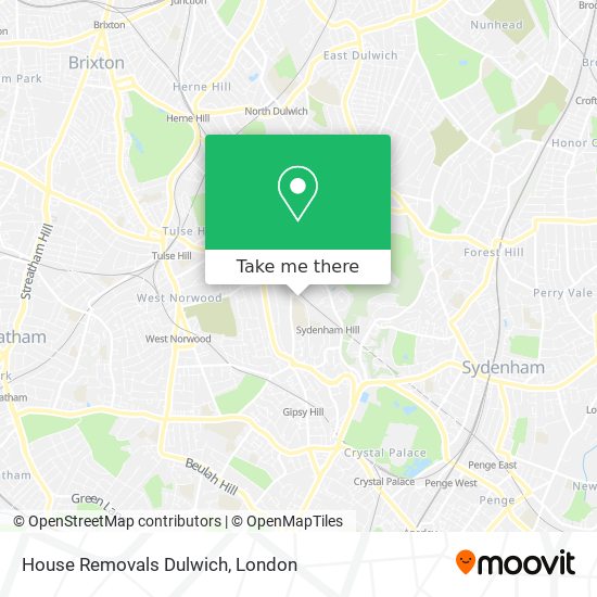 House Removals Dulwich map