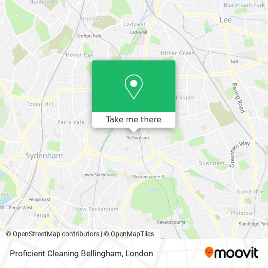 Proficient Cleaning Bellingham map