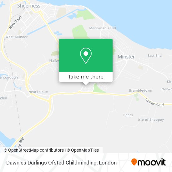 Dawnies Darlings Ofsted Childminding map