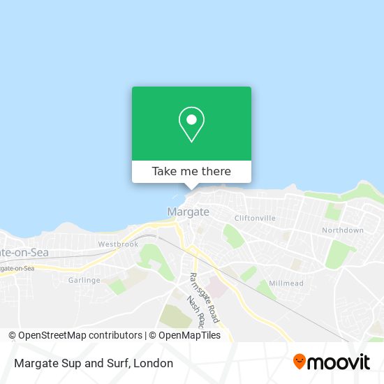 Margate Sup and Surf map