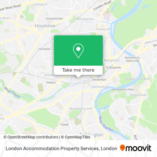 London Accommodation Property Services map