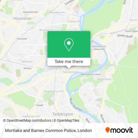 Mortlake and Barnes Common Police map