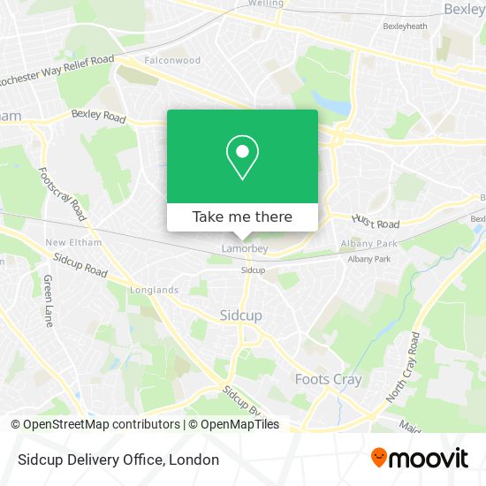 Sidcup Delivery Office map