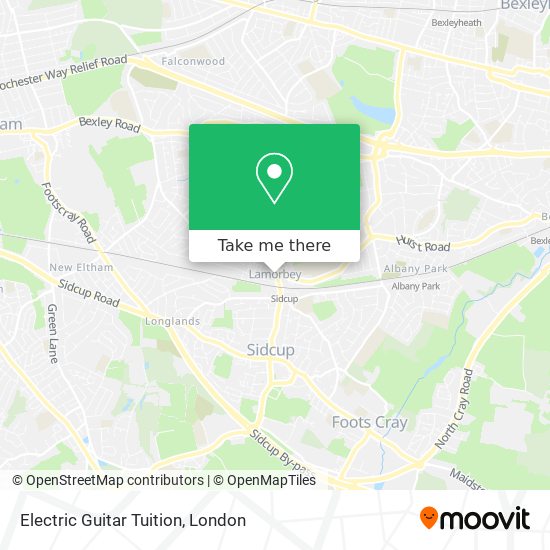 Electric Guitar Tuition map