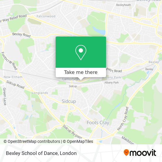 Bexley School of Dance map