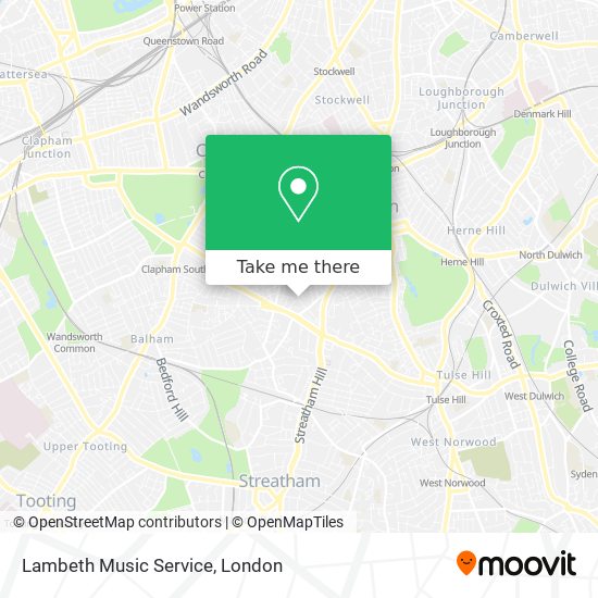 Lambeth Music Service map