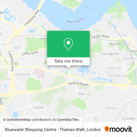 Bluewater Shopping Centre - Thames Walk map