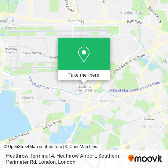Heathrow Terminal 4, Heathrow Airport, Southern Perimeter Rd, London map