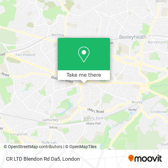 CR LTD Blendon Rd Da5 map