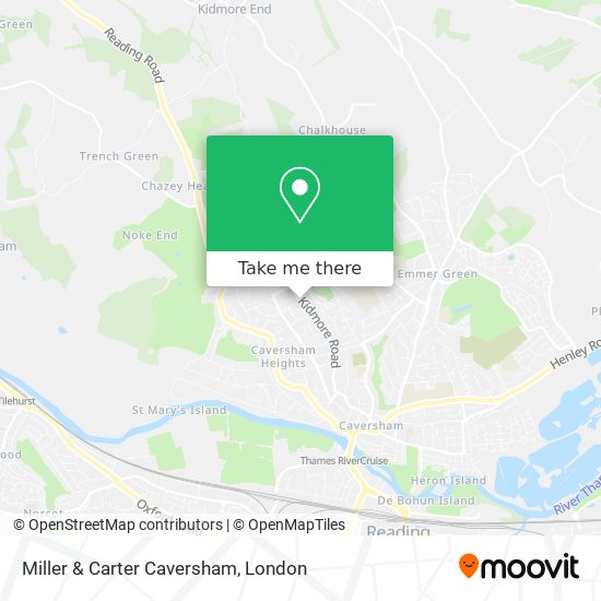 Miller & Carter Caversham map