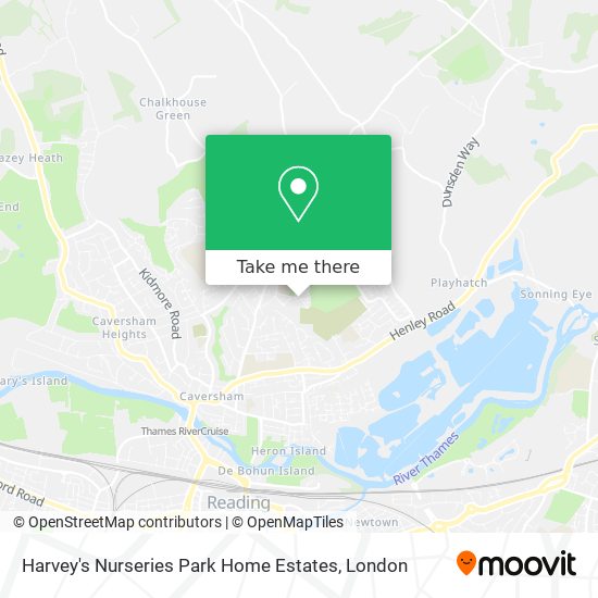 Harvey's Nurseries Park Home Estates map