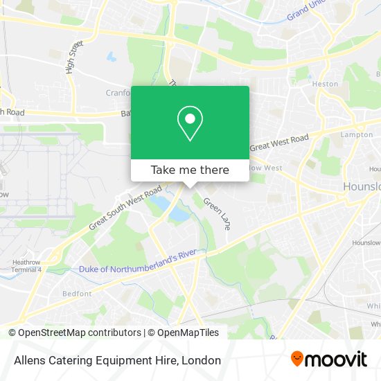 Allens Catering Equipment Hire map