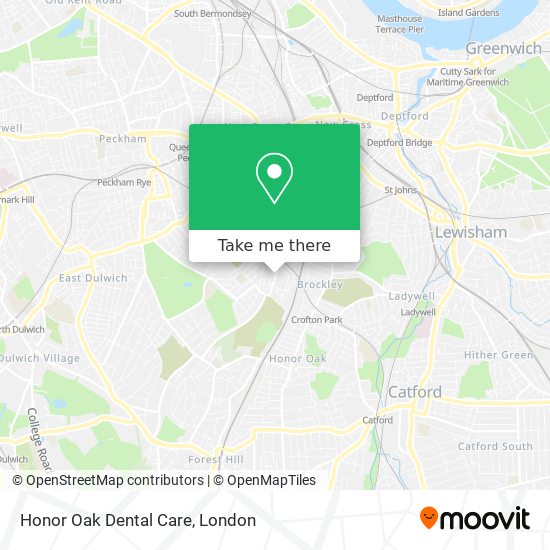 Honor Oak Dental Care map