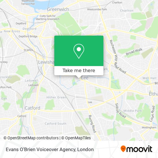 Evans O'Brien Voiceover Agency map