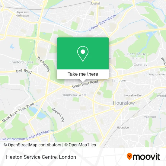 Heston Service Centre map