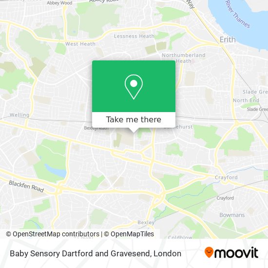 Baby Sensory Dartford and Gravesend map