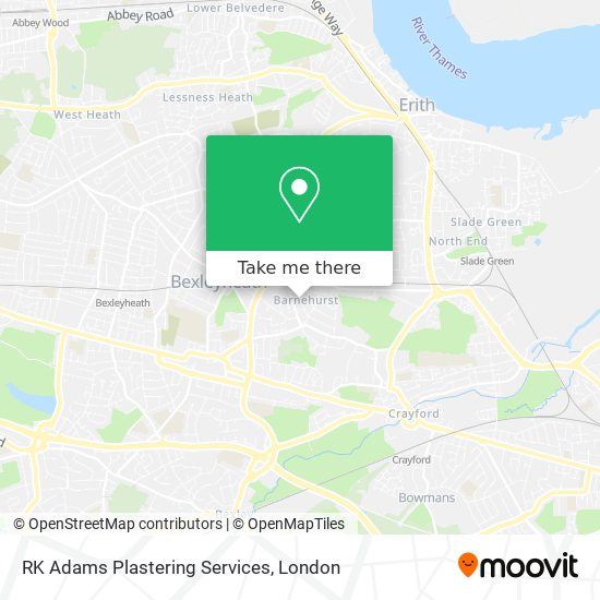 RK Adams Plastering Services map