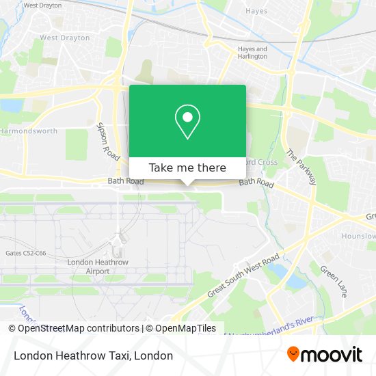 London Heathrow Taxi map