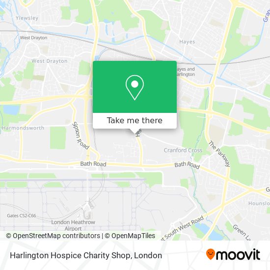 Harlington Hospice Charity Shop map
