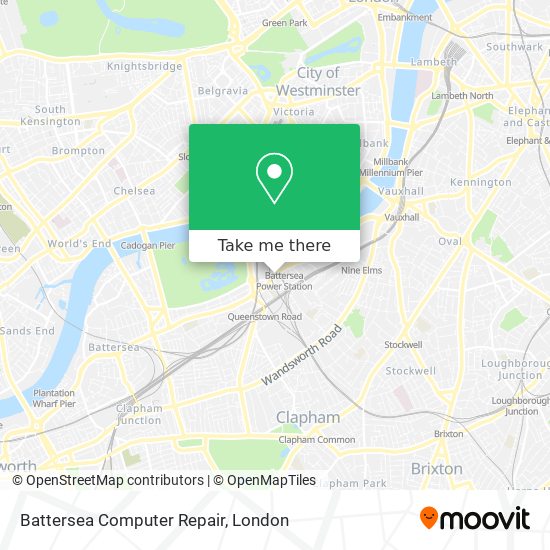 Battersea Computer Repair map