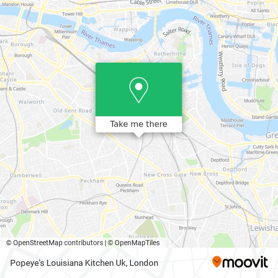 Popeye's Louisiana Kitchen Uk map