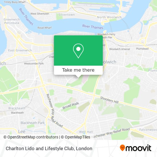 Charlton Lido and Lifestyle Club map